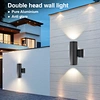 High Brightness Cylinder Outdoor Wall Light with Up/Down Photocell Sensor Water Proof 5CCT LED Lamp for Garden & Exterior Use