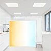 Commercial IP44 Aluminum Panel Light Fixture 603X603 Square Flat Surface Mounted LED Remote Control Dimmable High CRI 80 5-Year