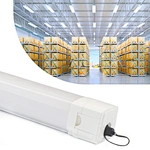 2FT LED Tri-Proof Light Aluminum Full PC Cover With Diffuser Garage Lighting With Quick Plug Dust-proof Waterproof for Warehouse