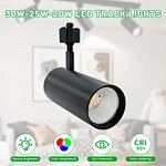 Modern CRI90 Aluminum Construction IP40 Adjustable Dimmable 20W/25W/30W AC120V COB LED Track Light 5-Year Warranty for Museum