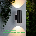 Decorate Outdoor LED Wall Sconces Up and Down Bright 5CCT Cylinder 20W Waterproof ETL Listed Exterior LED Wall Light