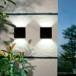 Modern Design 8in Square up Down Outdoor Lamp 5CCT Led Sconce Light Small Exterior Waterproof Outdoor Wall Light