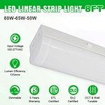 ETL Certified 8FT High Brightness Dimmable Aluminum LED Linear Strip Light AC120-277V IP65 Energy Saving Commercial Supermarket