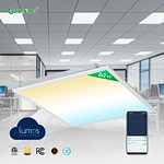 Smart LED Flat Panel Light  ETL List  Control 2x2FT 20-30-40W Lumos& Tuya APP 2700K-5000K  Dimmable Big Panel Light