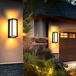 WiFi Light Sensor Control ETL DLC Certified Square 12W-30W IP65 Waterproof Aluminum Outdoor LED Wall Light for Wall Decor