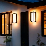 Square ETL DLC 12W-30W WiFi Light Sensor Control IP65 Outdoor 5-Year Warranty Dimmable Aluminum Led Wall Light for Garden Home