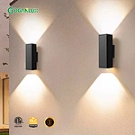 6000K Square Modern Outdoor Waterproof Aluminum LED Wall Lamp with Dimmable Feature for Garden and Bedroom Use 5-Year Warranty