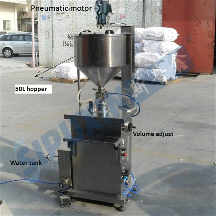 Pneumatic heated filler