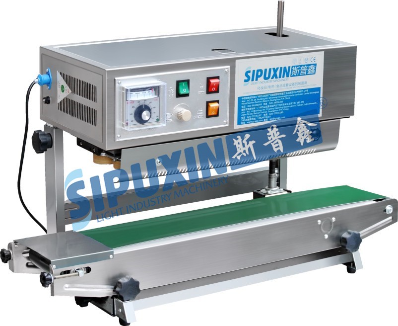 Vertical type plastic film bags continuous sealing machine