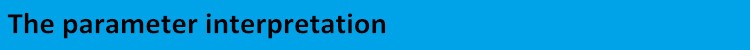 The parameter interpretation
