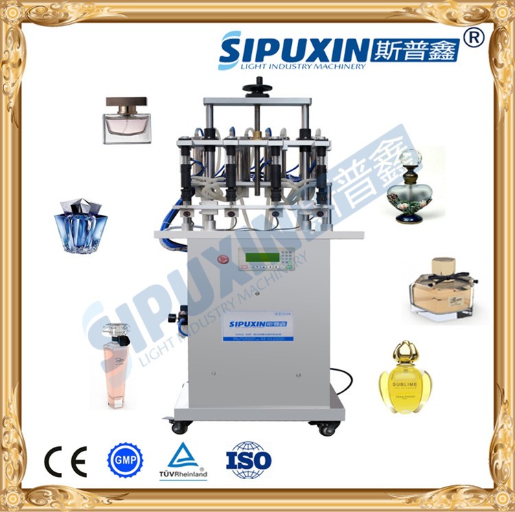 perfume vacuum 4 nozzles filling machine