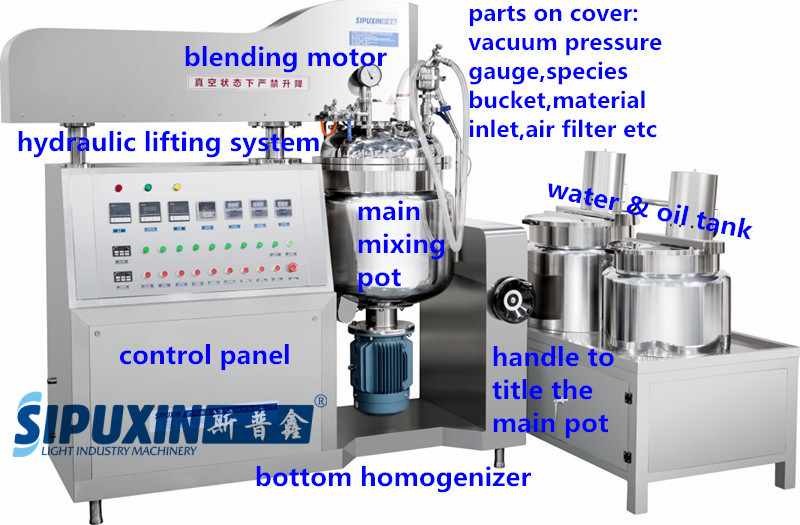 vacuum homogenizer emulsify machine detail