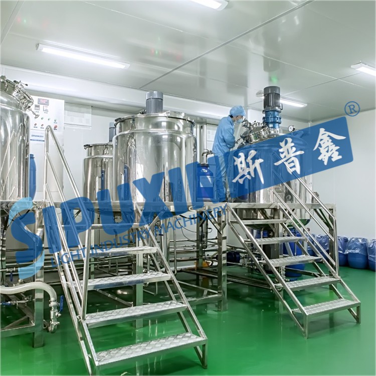 Fixed type vacuum homogenizer emulsifier machine