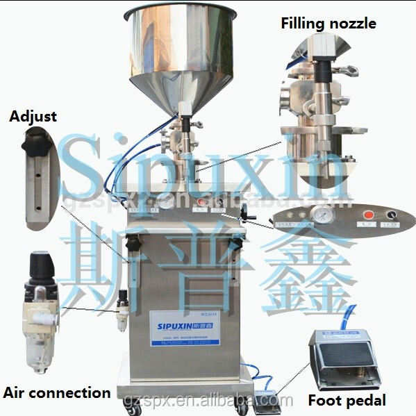 semi auto cream filling machine
