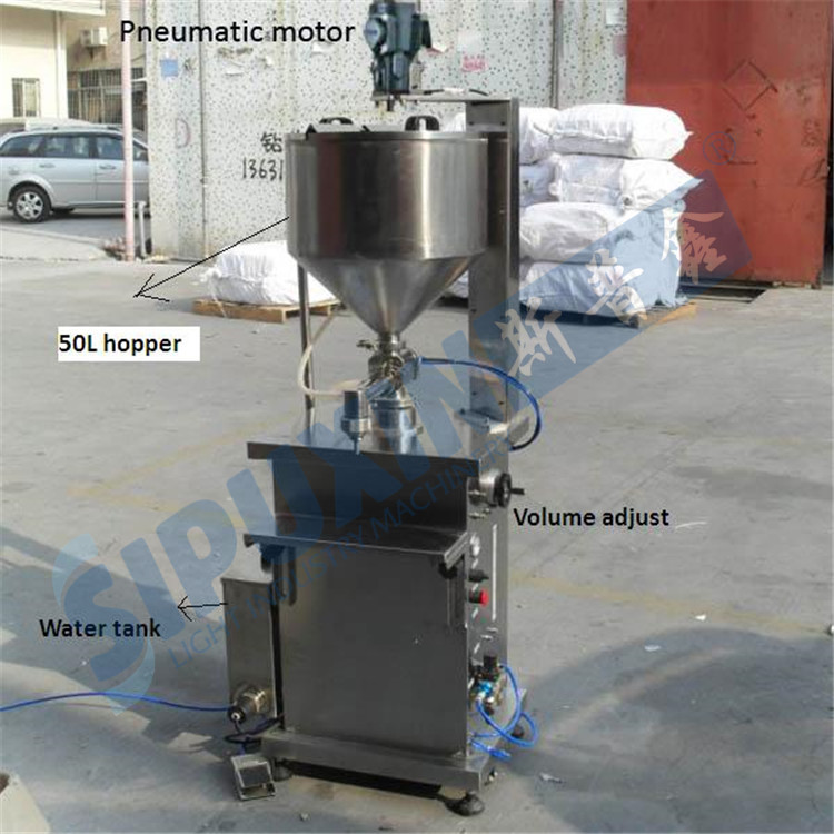 Pneumatic heated filler