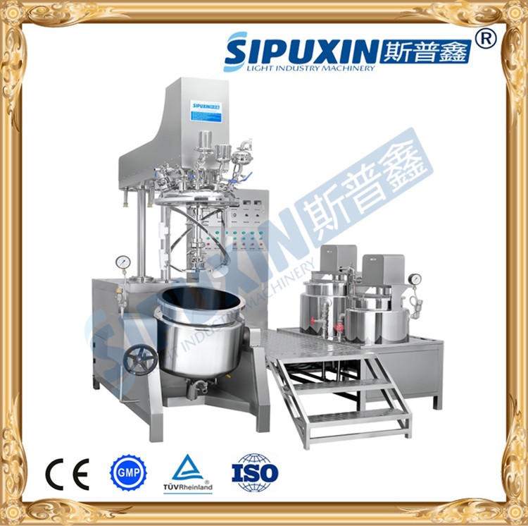 helical ribbon pneumatic dicharge valve vacuum emulsifier