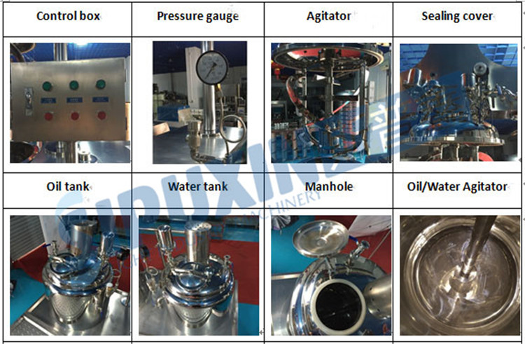 vacuum homogenizer machine details elements