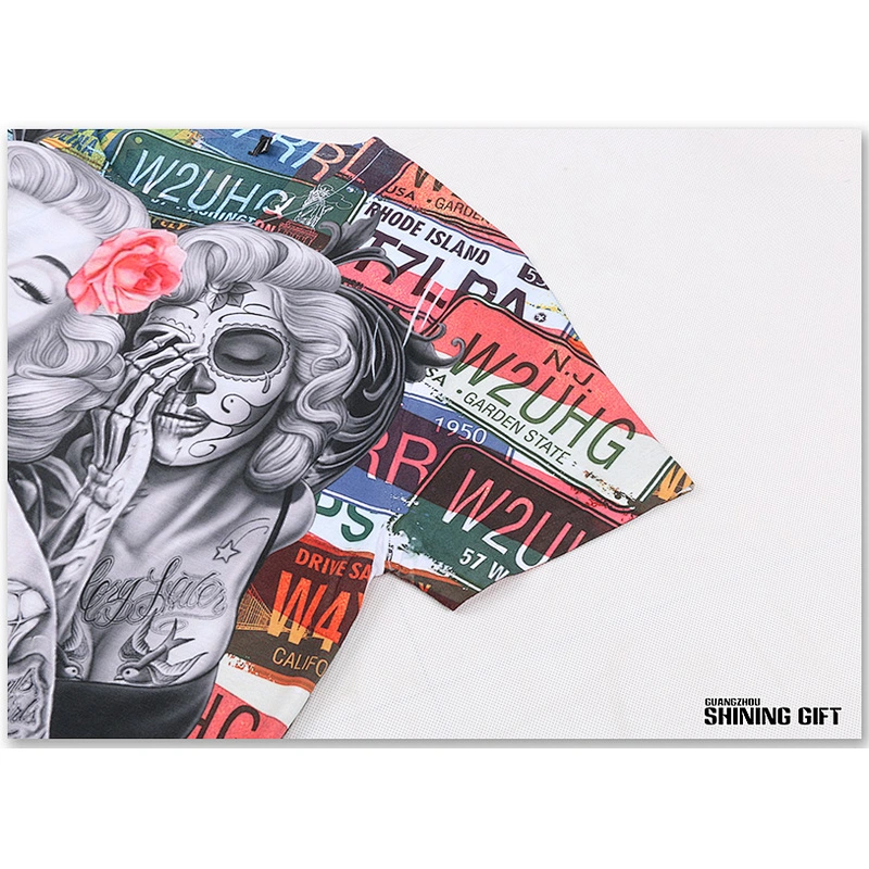 Marilyn Monroe 3D Printing Shirt Colorful Pattern Tightly Fit Spandex Apparel