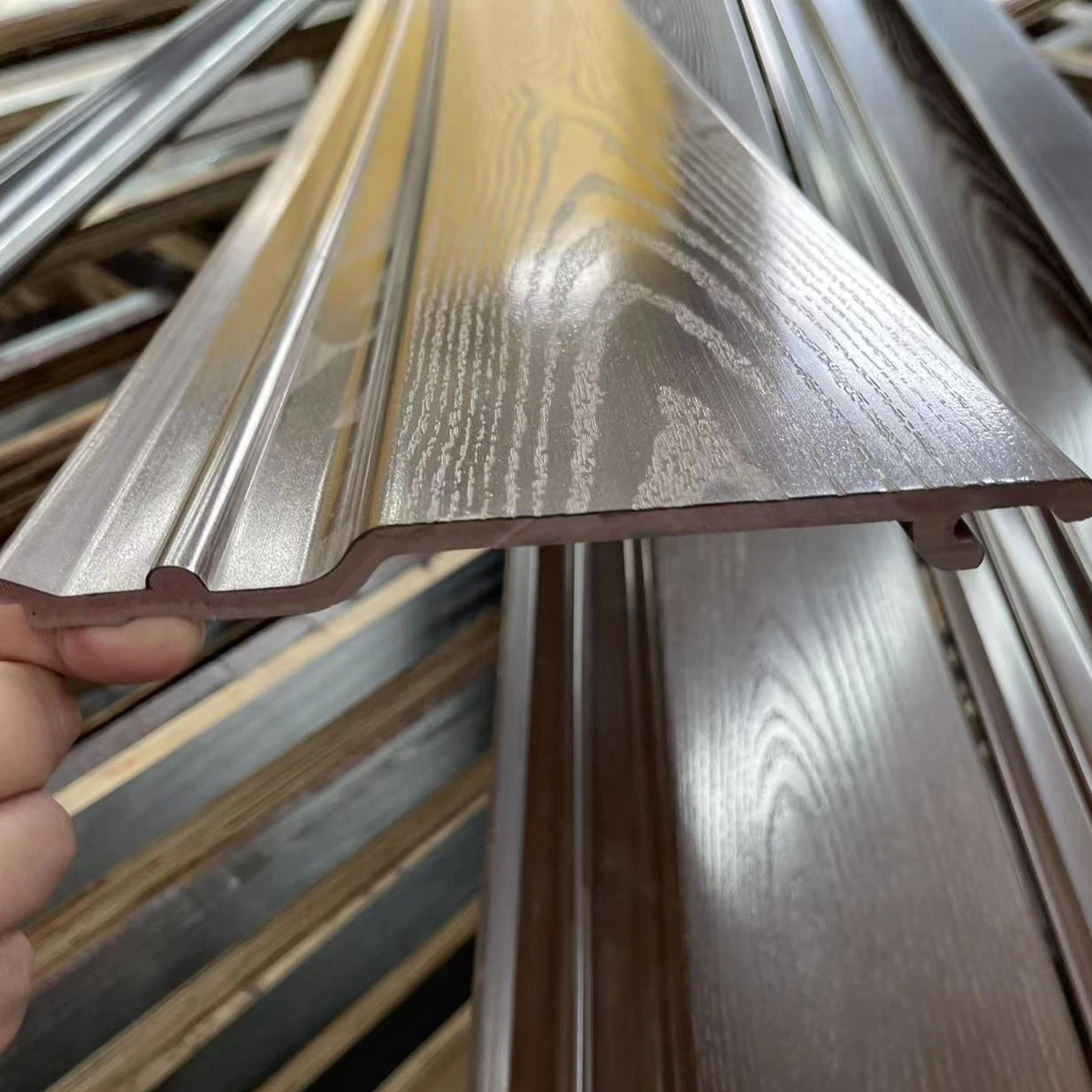 Wood composite interior fluted panels wpc wall panel