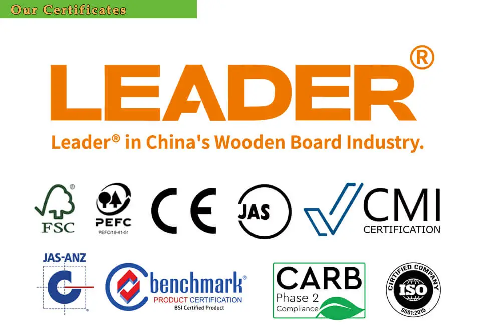 the certificates of Leader wood
