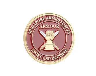 Featured Custom 3d custom challenge coin Singapore Armed Force Challenge Solid Coin Price