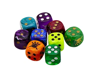 Premium Acrylic Multicolor Dice Dnd Scroll Dice Manufacturers Professional Casino Mini Board Game Dice