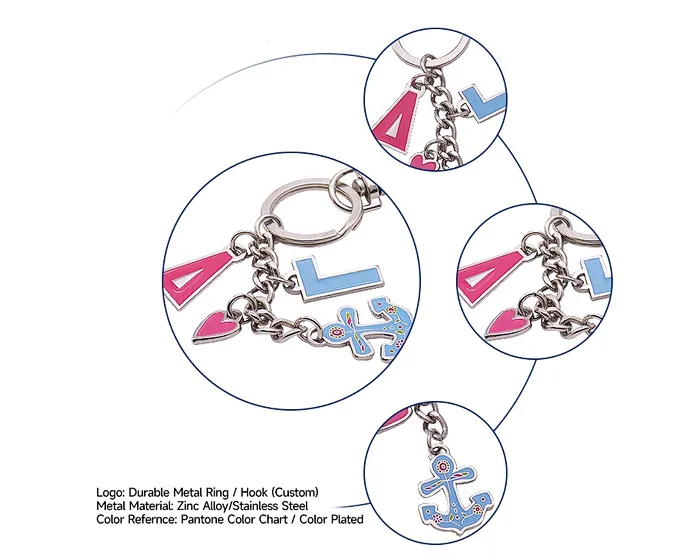 blank metal key chains