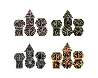 Luxury High Grade Metal Dnd & Rgg Personality Metal Dice Blank Dnd Dice Bulk Display