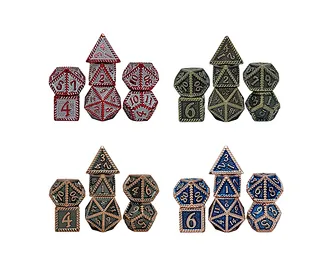 custom dnd scroll dice manufacturers professional logo mini board game dice set