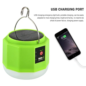 New product recharging fixtures with hook 20w 30w outdoor usb emergency solar bulb