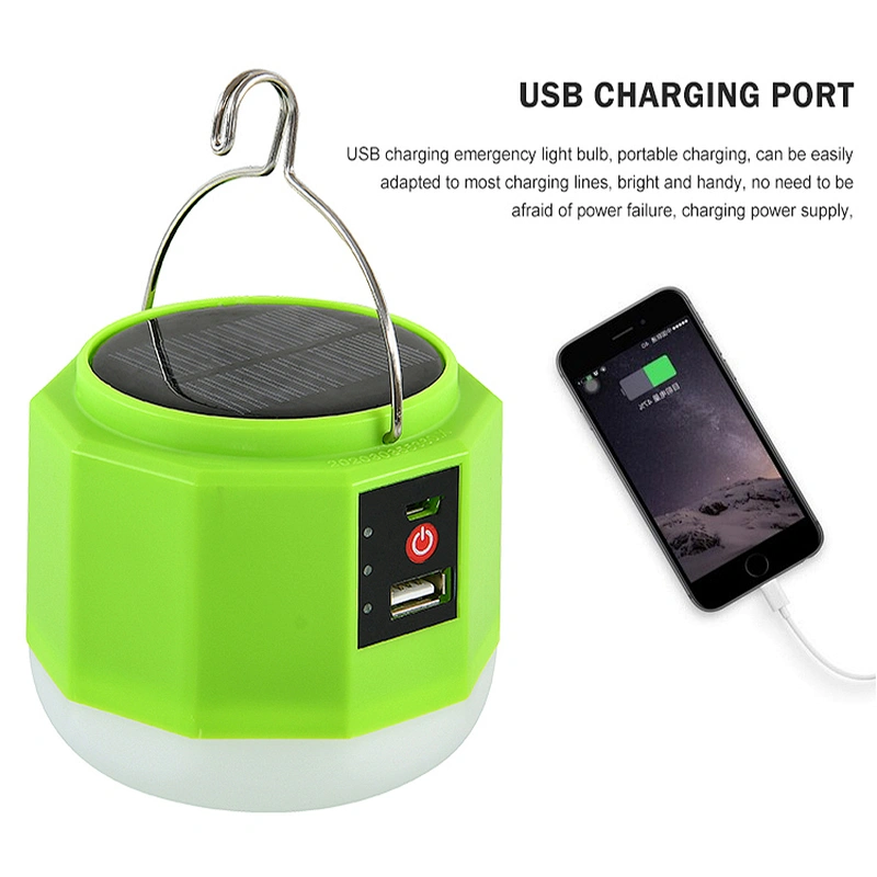 New product recharging fixtures with hook 20w 30w outdoor usb emergency solar bulb