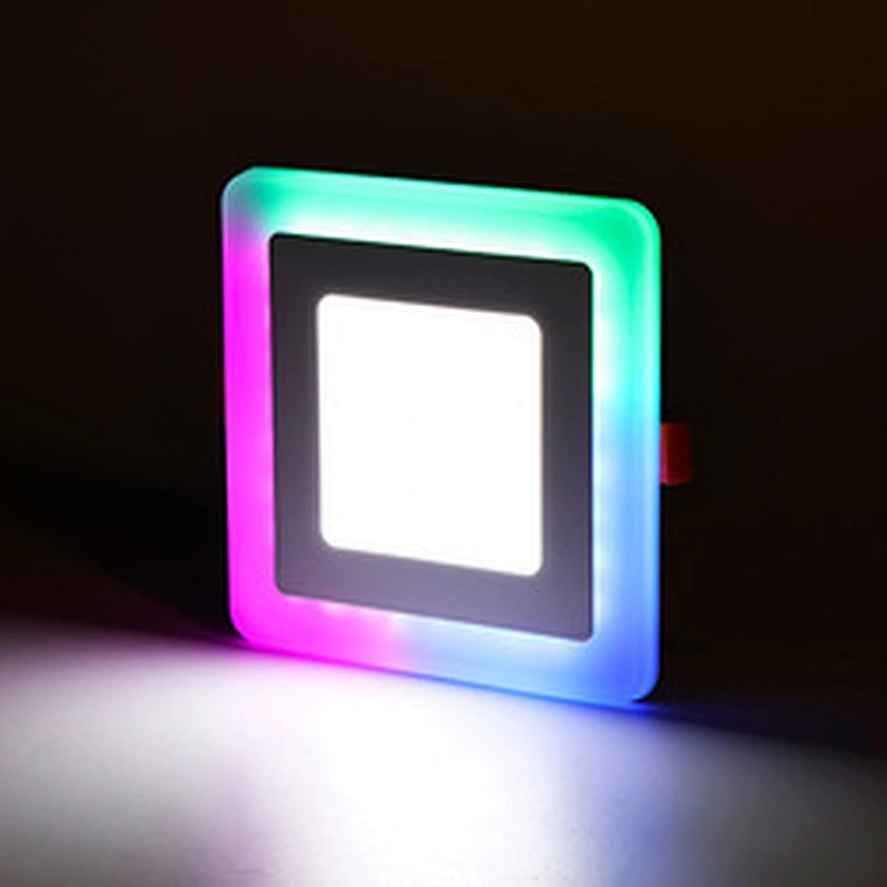 Custom panel lamp Watt 3 6 12 18 w factory price LED Recessed Double Color RGB Panel Light COB