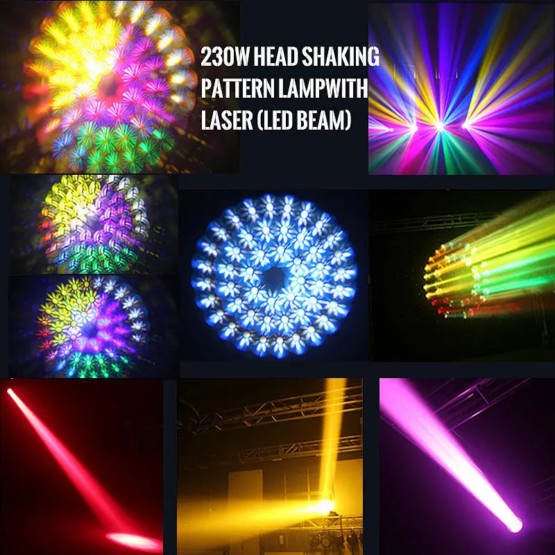 Professional High Brightness Powerful Beam Light Effect Pattern dmx Disco Lights 230w 7r Led Beam Moving Head Light