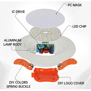 High brightness CCT 3000K 4000K 6000K downlight lamp commercial downlight 7W 9W recessed led downlight fixture for project