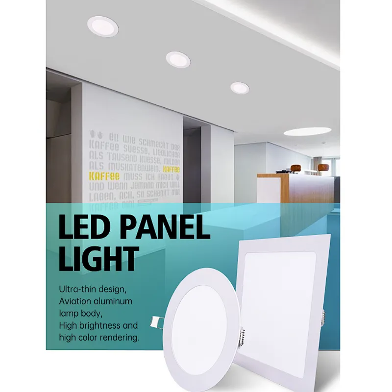 Round and square 110v panel light 12v dc 24 volt white round flat ceiling led light panel detect 220v ceiling light panel
