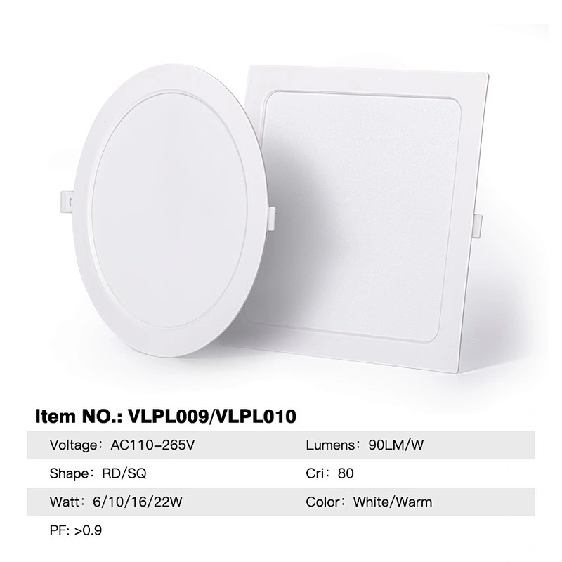 Panel lamp Balcony living room bedroom recessed suspending square flat led panel lighting commercial