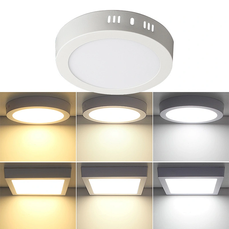 3w 6w 9w 12w 15w 18w 24w Mounted Indoor lamp Ceiling Home custom shape LED Surface round square panel light