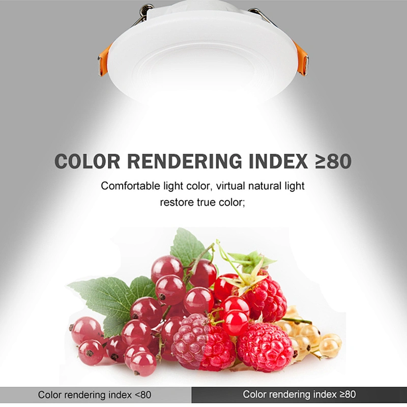 High efficiency 2years warranty ceiling recessed mounted detachable indoor 3w led down light