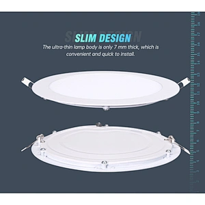 Round and square 110v panel light 12v dc 24 volt white round flat ceiling led light panel detect 220v ceiling light panel