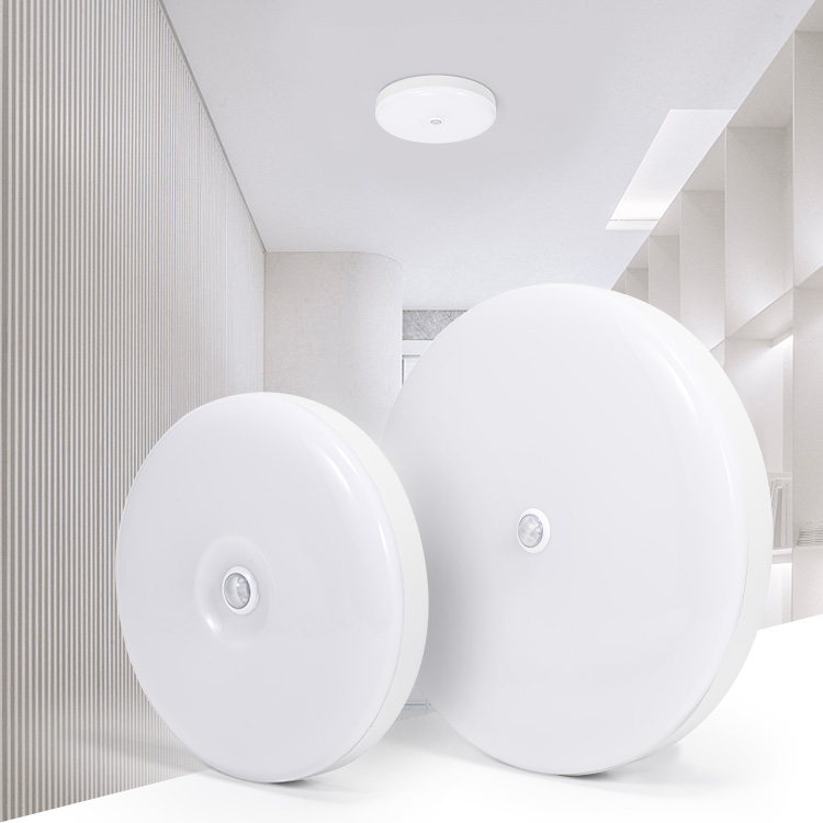 Apartment Aisle stairway human body sensor panel light round ceiling lamp for indoor home lighting