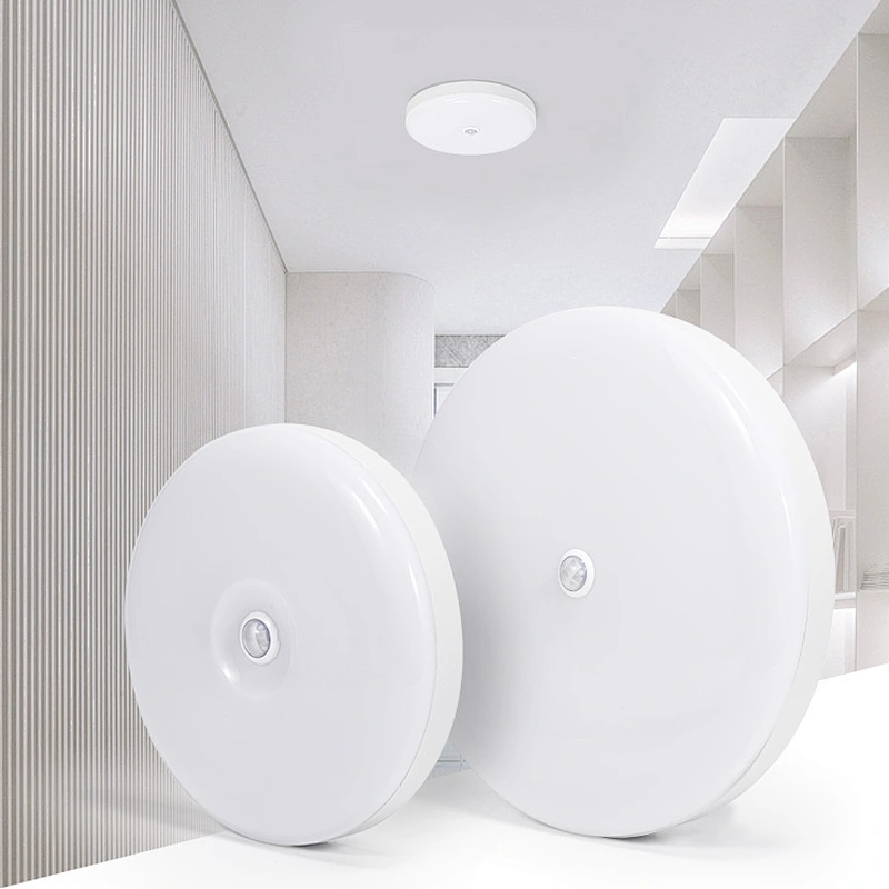 Apartment Aisle stairway human body sensor panel light round ceiling lamp for indoor home lighting