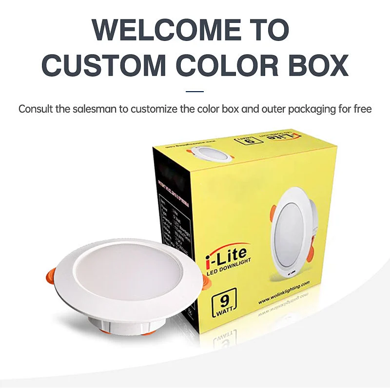High lumen 7watt flush mounted recessed RGB led down light