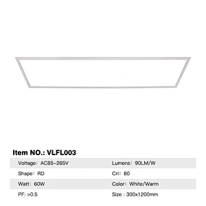 Commercial 120x60 led ceiling lamp square flat light led panel for gymnasium administrative office lighting