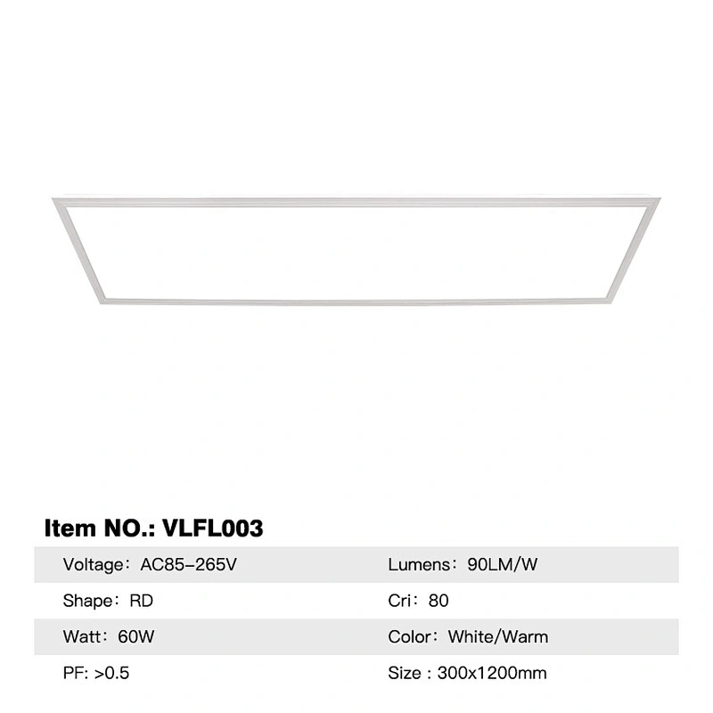 Commercial 120x60 led ceiling lamp square flat light led panel for gymnasium administrative office lighting