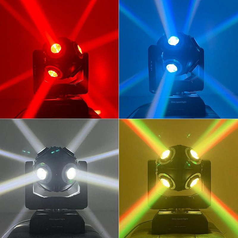 120w stage lamp RGBW Rolling Beam Rotation strobe laser Led Mini Moving Head laser Light for dj party