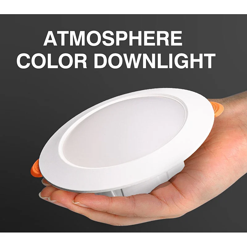 High lumen 7watt flush mounted recessed RGB led down light