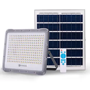 IP65 Waterproof sports dimmable solar thin led flood light warm white cold 200w 300w led solar powered flood lights 3000k 6000k