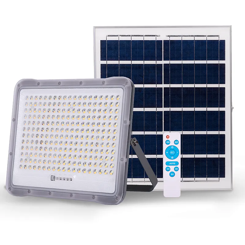 IP65 Waterproof sports dimmable solar thin led flood light warm white cold 200w 300w led solar powered flood lights 3000k 6000k