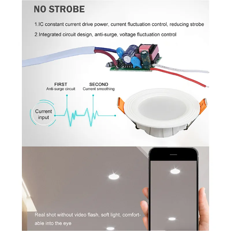 Wholesale embedded down light 3 w Watt ceiling downlighters indoor lamp led downlight for home hotel