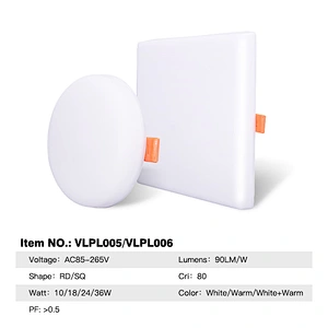 Panellight 3000k 5000k office hospital 9w 12w 18w 24w Indoor lamp Recessed Ceiling frameless led panel light